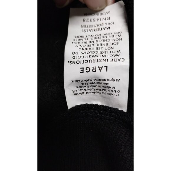 Rudolph The Red-Nosed Reindeer Dog Hoodie With Striped Hood Size L - Picture 7 of 8